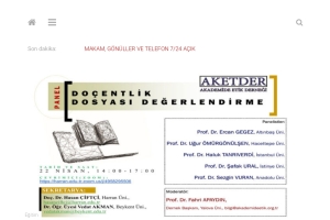 AKETDER’DEN DOÇENTLİK DOSYASI DEĞERLENDİRME PANELİ