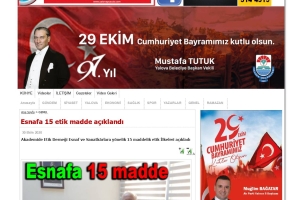 Derneğimiz Esnaf İçin Etik İlkeler Belirledi