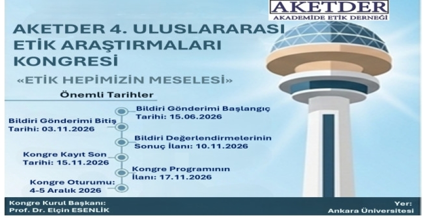 AKETDER 4. ULUSLARARASI ETİK ARAŞTIRMALARI KONGRESİ